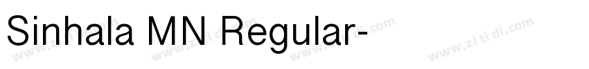 Sinhala MN Regular字体转换 Sinhala MN Regular字体转换